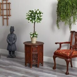 3 Ft. Artificial Stephanotis Topiary With Planter -AFLORAL ONLINE STORE nearly natural artificial topiaries 6820 1f 1000