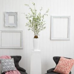 Indoor Artificial Night Willow In White Planter -AFLORAL ONLINE STORE nearly natural artificial trees 1473 31 1000