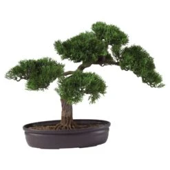 16 In. Artificial Cedar Bonsai Silk Plant
