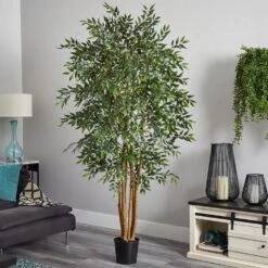 6 Ft. Artificial Smilax Silk Tree -AFLORAL ONLINE STORE nearly natural artificial trees 5020 4f 1000