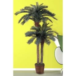 6 Ft. Artificial And 4 Ft. Artificial Sago Palm Double Potted Silk Tree -AFLORAL ONLINE STORE nearly natural artificial trees 5033 c3 1000