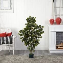 Indoor 4 Ft. Artificial Ficus Silk Tree -AFLORAL ONLINE STORE nearly natural artificial trees 5074 4f 1000