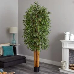 7 Ft. Artificial Curved-Trunk Bamboo Silk Tree -AFLORAL ONLINE STORE nearly natural artificial trees 5189 31 1000