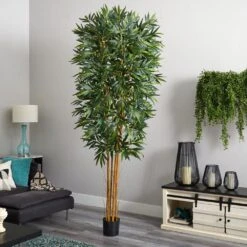 Indoor 8ft. Artificial Biggy Style Bamboo Tree -AFLORAL ONLINE STORE nearly natural artificial trees 5192 31 1000