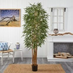 7 Ft. Artificial Curved Slim Bamboo Silk Tree 9 7 Ft. Artificial Curved Slim Bamboo Silk Tree -AFLORAL ONLINE STORE nearly natural artificial trees 5194 31 1000