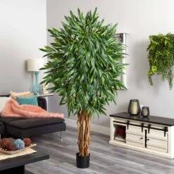 6 Ft. Artificial Weeping Ficus Silk Tree -AFLORAL ONLINE STORE nearly natural artificial trees 5213 31 1000