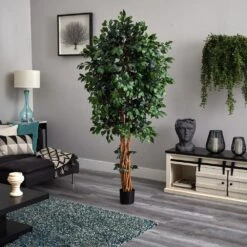 6 Ft. Artificial Multi-Trunk Silk Ficus Tree -AFLORAL ONLINE STORE nearly natural artificial trees 5216 31 1000