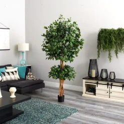 6 Ft. Artificial Double Ball Ficus Silk Tree -AFLORAL ONLINE STORE nearly natural artificial trees 5268 44 1000