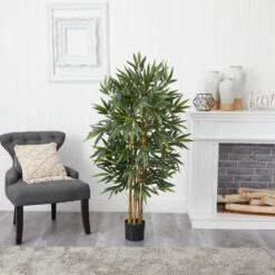 4 Ft. Artificial Biggy Bamboo Silk Tree -AFLORAL ONLINE STORE nearly natural artificial trees 5282 1f 1000