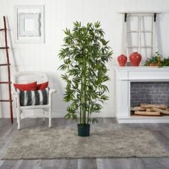 6 Ft. Artificial Bamboo Silk Tree (Green Trunks) -AFLORAL ONLINE STORE nearly natural artificial trees 5294 31 1000