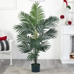 5 Ft. Artificial Kentia Palm Silk Tree 10 5 Ft. Artificial Kentia Palm Silk Tree -AFLORAL ONLINE STORE nearly natural artificial trees 5296 1f 1000