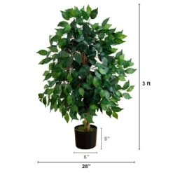 Indoor 3 Ft. Artificial Ficus Silk Tree -AFLORAL ONLINE STORE nearly natural artificial trees 5298 4f 1000