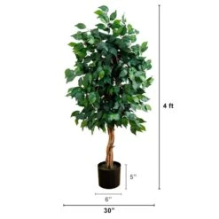 4 Ft. Artificial Ficus Silk Tree -AFLORAL ONLINE STORE nearly natural artificial trees 5299 4f 1000