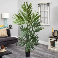 6 Ft. Artificial Green Kentia Palm Silk Tree -AFLORAL ONLINE STORE nearly natural artificial trees 5308 31 1000