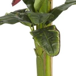 5 Ft. Artificial And 3 Ft. Artificial Green Banana Silk Tree With Bananas -AFLORAL ONLINE STORE nearly natural artificial trees 5323 4f 1000