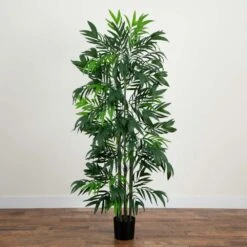 6 Ft. Artificial Green Bamboo Palm Silk Tree 9 6 Ft. Artificial Green Bamboo Palm Silk Tree -AFLORAL ONLINE STORE nearly natural artificial trees 5328 31 1000