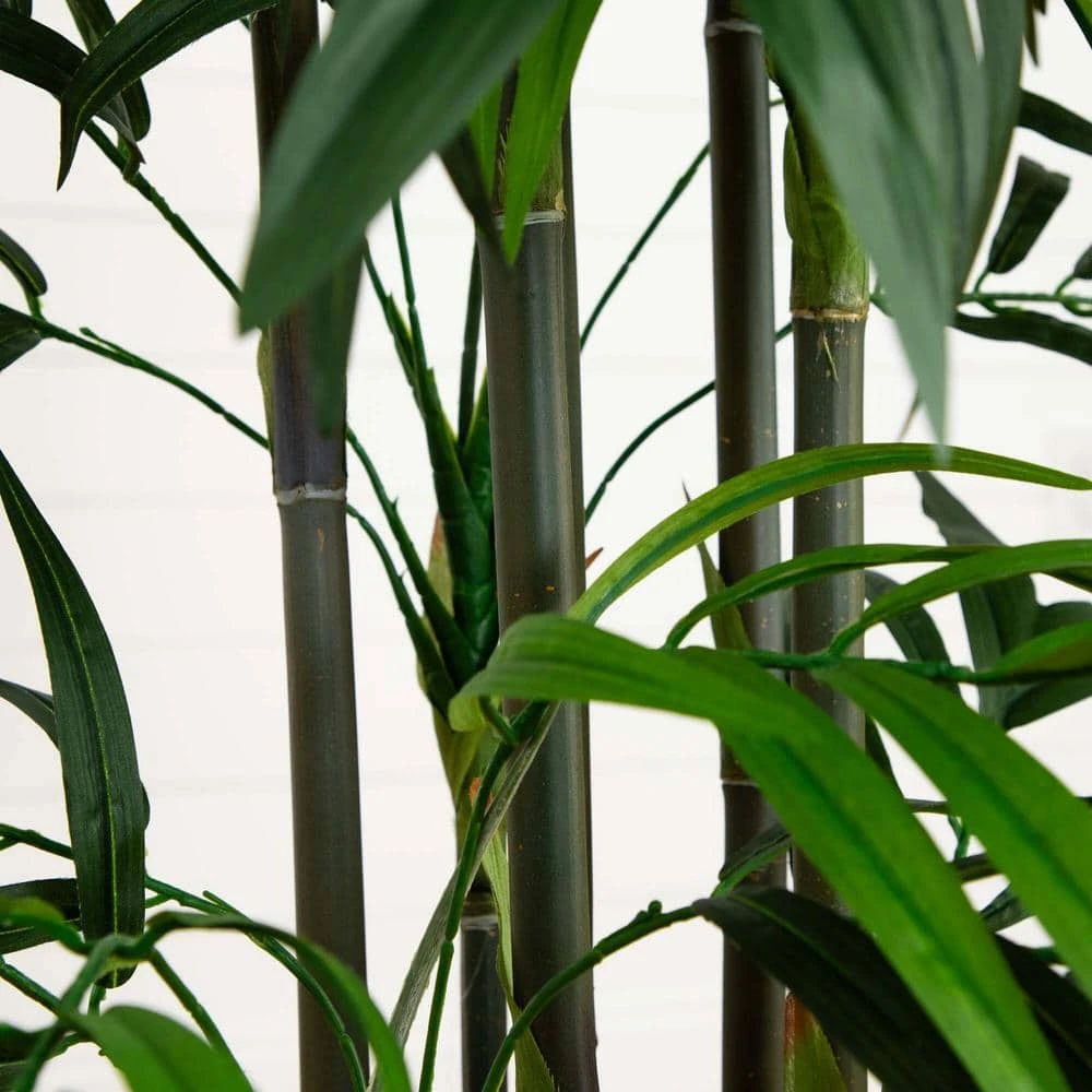 6 Ft. Artificial Green Bamboo Palm Silk Tree 5 6 Ft. Artificial Green Bamboo Palm Silk Tree - Image 3