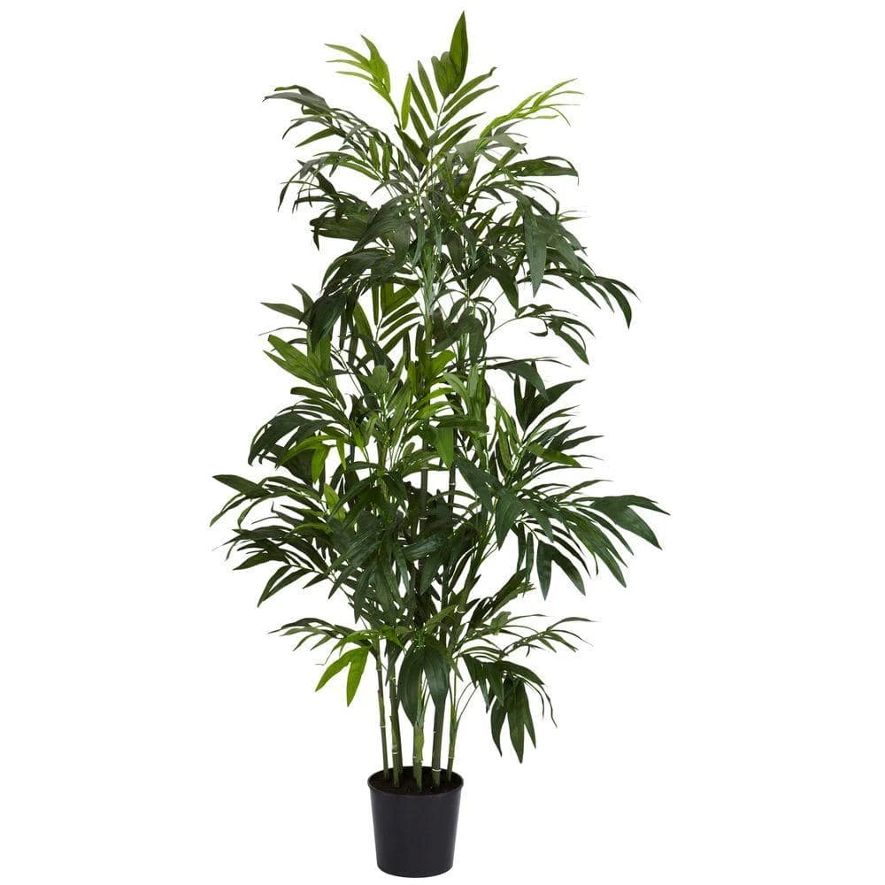 6 Ft. Artificial Green Bamboo Palm Silk Tree 3 6 Ft. Artificial Green Bamboo Palm Silk Tree