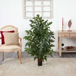 4.5 Ft. Artificial Green Fishtail Palm Silk Tree -AFLORAL ONLINE STORE nearly natural artificial trees 5330 31 1000