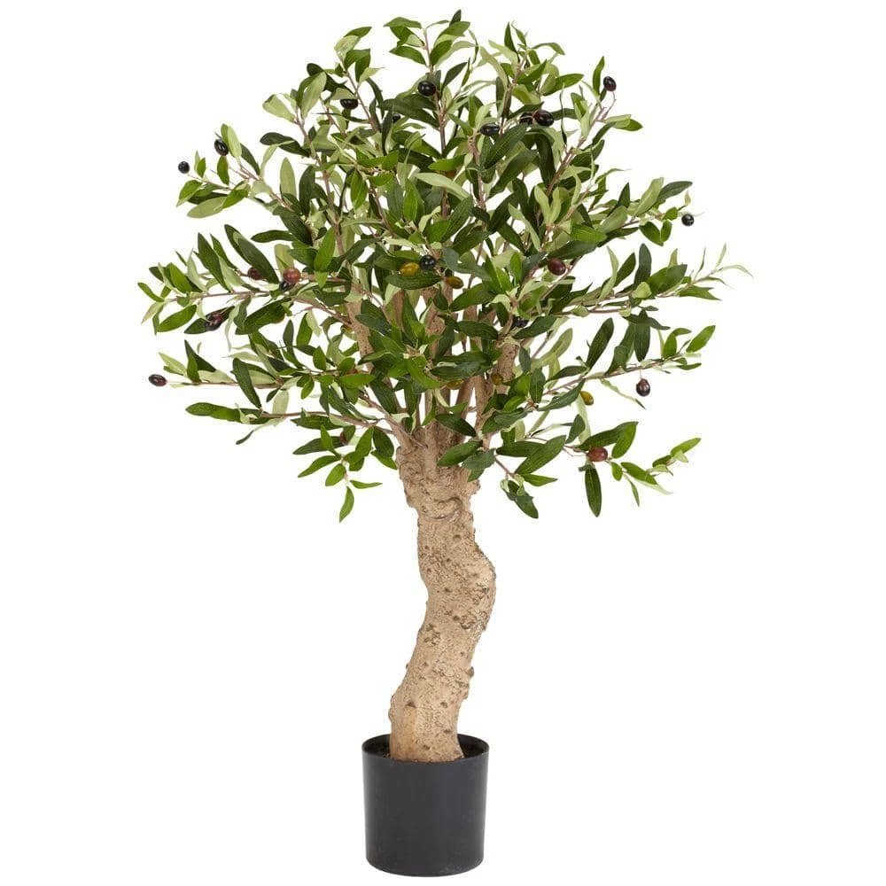 2.5 Ft. Artificial Green Olive Silk Tree 3 2.5 Ft. Artificial Green Olive Silk Tree
