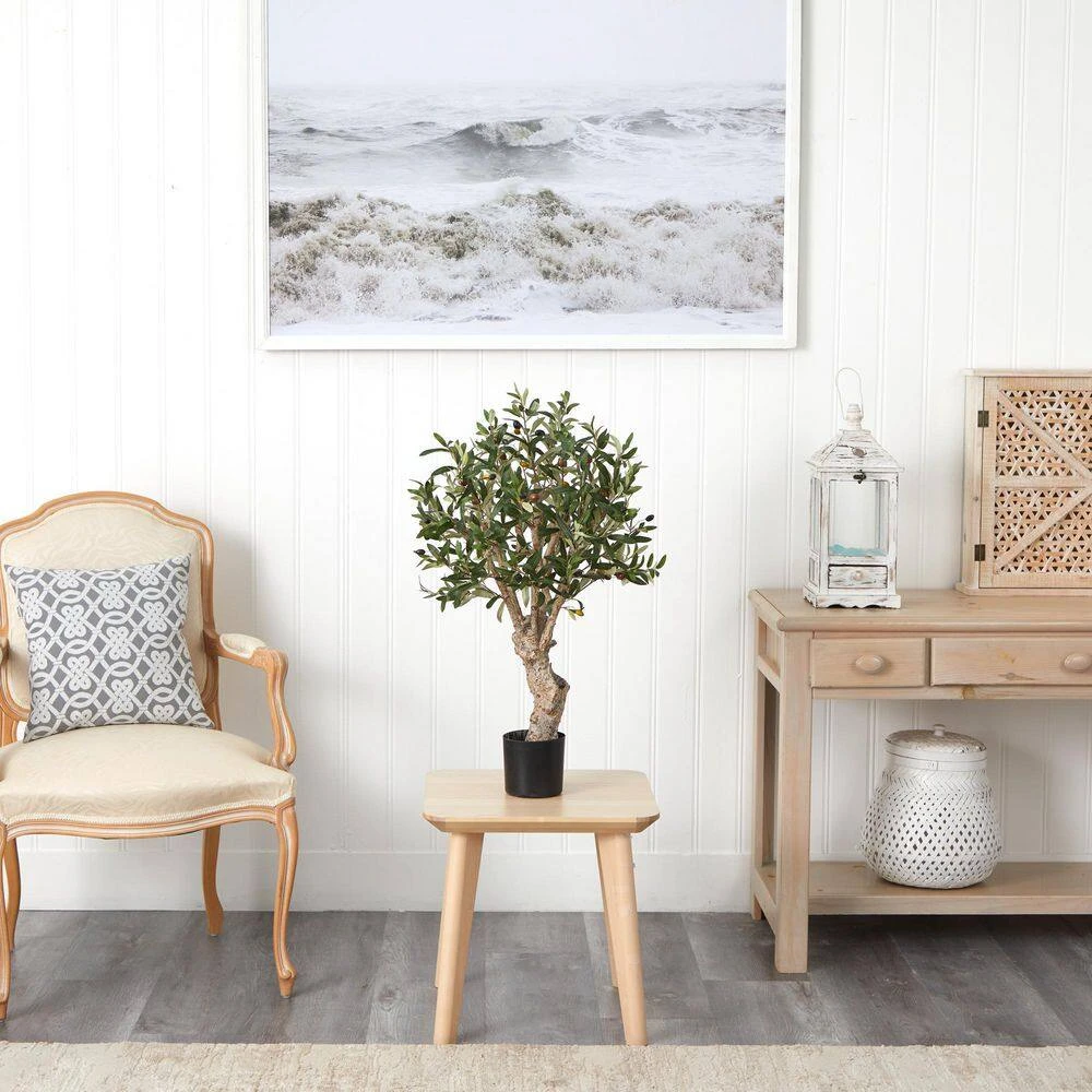 2.5 Ft. Artificial Green Olive Silk Tree 4 2.5 Ft. Artificial Green Olive Silk Tree - Image 2