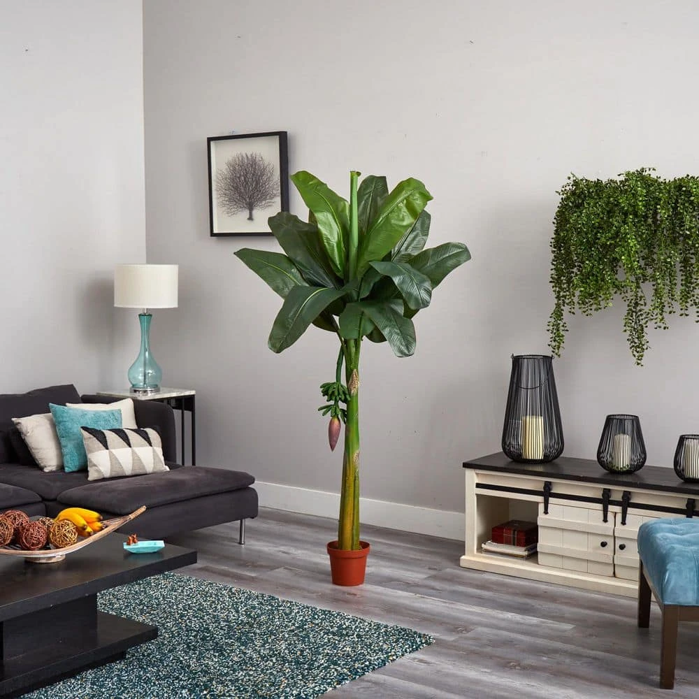 Real Touch 6 Ft. Artificial Green Banana Silk Tree 6 Real Touch 6 Ft. Artificial Green Banana Silk Tree - Image 4