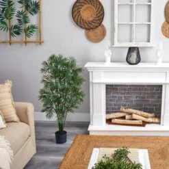 4 Ft. Artificial Plastic Parlor Palm Tree -AFLORAL ONLINE STORE nearly natural artificial trees 5339 1f 1000