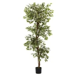 6 Ft. Artificial Variegated Ficus Tree