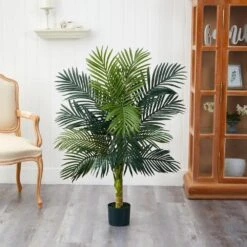Indoor 4 Ft. Artificial Golden Cane Palm Tree 13 Indoor 4 Ft. Artificial Golden Cane Palm Tree -AFLORAL ONLINE STORE nearly natural artificial trees 5357 31 1000