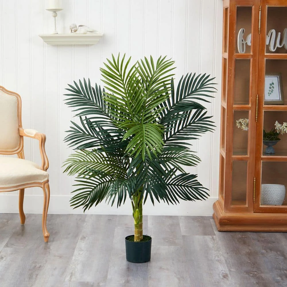 Indoor 4 Ft. Artificial Golden Cane Palm Tree 8 Indoor 4 Ft. Artificial Golden Cane Palm Tree - Image 6