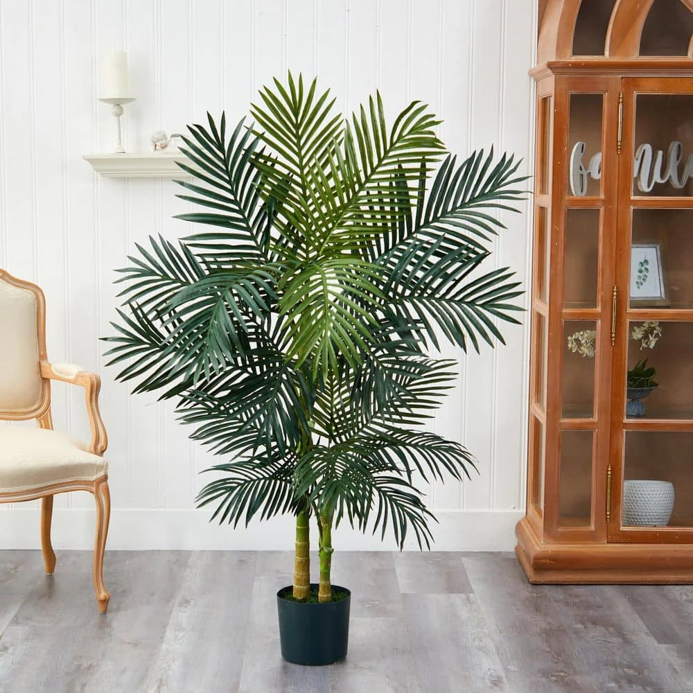 Indoor 5 Ft. Golden Cane Palm Artificial Tree 11 Indoor 5 Ft. Golden Cane Palm Artificial Tree - Image 9