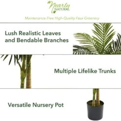 Indoor 5 Ft. Golden Cane Palm Artificial Tree 13 Indoor 5 Ft. Golden Cane Palm Artificial Tree -AFLORAL ONLINE STORE nearly natural artificial trees 5358 c3 1000