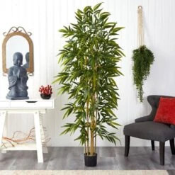 6 Ft. Indoor Artificial Bamboo Tree -AFLORAL ONLINE STORE nearly natural artificial trees 5362 31 1000