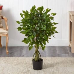 3 Ft. Artificial UV Resistant Indoor/Outdoor Ficus Tree -AFLORAL ONLINE STORE nearly natural artificial trees 5383 31 1000
