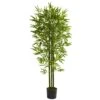 5 Ft. Artificial UV Resistant Indoor/Outdoor Bamboo Tree -AFLORAL ONLINE STORE nearly natural artificial trees 5385 64 1000