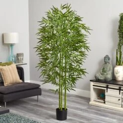 6 Ft. Artificial UV Resistant Indoor/Outdoor Bamboo Tree -AFLORAL ONLINE STORE nearly natural artificial trees 5386 31 1000