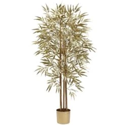 5 Ft. Artificial Golden Bamboo Tree With 880 Leaves