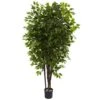 6.5 Ft. Artificial Deluxe Ficus Tree -AFLORAL ONLINE STORE nearly natural artificial trees 5402 64 1000