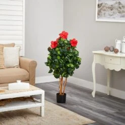 4 Ft. Artificial Hibiscus Tree -AFLORAL ONLINE STORE nearly natural artificial trees 5410 1f 1000