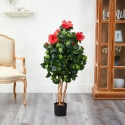 4 Ft. Artificial Hibiscus Tree -AFLORAL ONLINE STORE nearly natural artificial trees 5410 31 1000