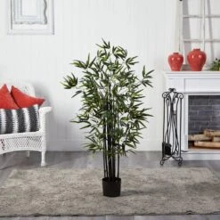 4 Ft. Artificial Black Bamboo Tree -AFLORAL ONLINE STORE nearly natural artificial trees 5417 1f 1000
