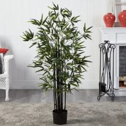 4 Ft. Artificial Black Bamboo Tree -AFLORAL ONLINE STORE nearly natural artificial trees 5417 31 1000