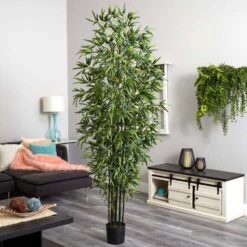 7 Ft. Artificial Green Bamboo Tree -AFLORAL ONLINE STORE nearly natural artificial trees 5421 1f 1000