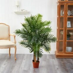 Real Touch 4 Ft. Artificial Areca Palm Tree -AFLORAL ONLINE STORE nearly natural artificial trees 5424 31 1000