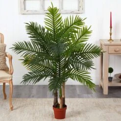 Real Touch 4 Ft. Artificial Areca Palm Tree -AFLORAL ONLINE STORE nearly natural artificial trees 5424 4f 1000