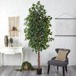 8 Ft. Artificial Ficus Tree -AFLORAL ONLINE STORE nearly natural artificial trees 5427 31 1000