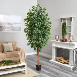 8 Ft. Artificial Ficus Tree -AFLORAL ONLINE STORE nearly natural artificial trees 5427 44 1000