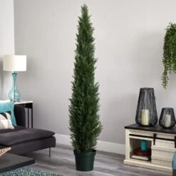 7 Ft. Artificial Mini Cedar Pine Tree 7 7 Ft. Artificial Mini Cedar Pine Tree -AFLORAL ONLINE STORE nearly natural artificial trees 5429 31 1000
