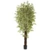 7.5 Ft. Artificial Variegated Mini Ficus -AFLORAL ONLINE STORE nearly natural artificial trees 5431 64 1000