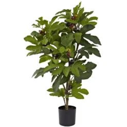 32 In. Artificial Fig Tree With 15 Figs